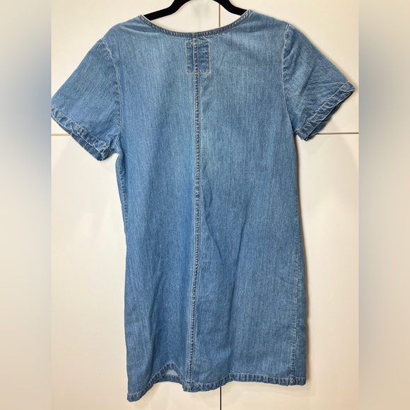 Blue Denim Lace-Up Dress - Picture 6 of 6